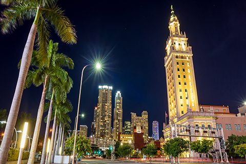 This is a stock photo. This is a picture of the Justice Building in downtown Miami, Florida.